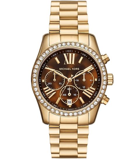 michael kors lexington watch set|michael kors chronograph gold.